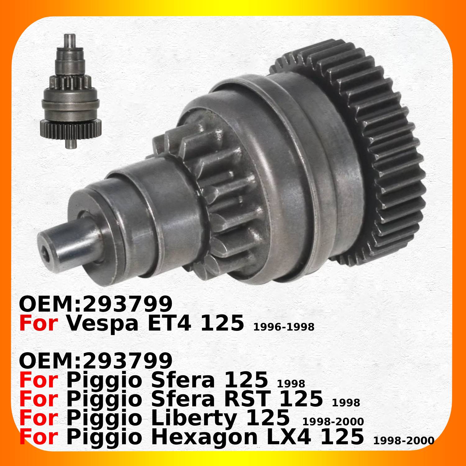 Motorcycle Gear Rst - Starter Drive sepeda motor Bendix/Starter Gear