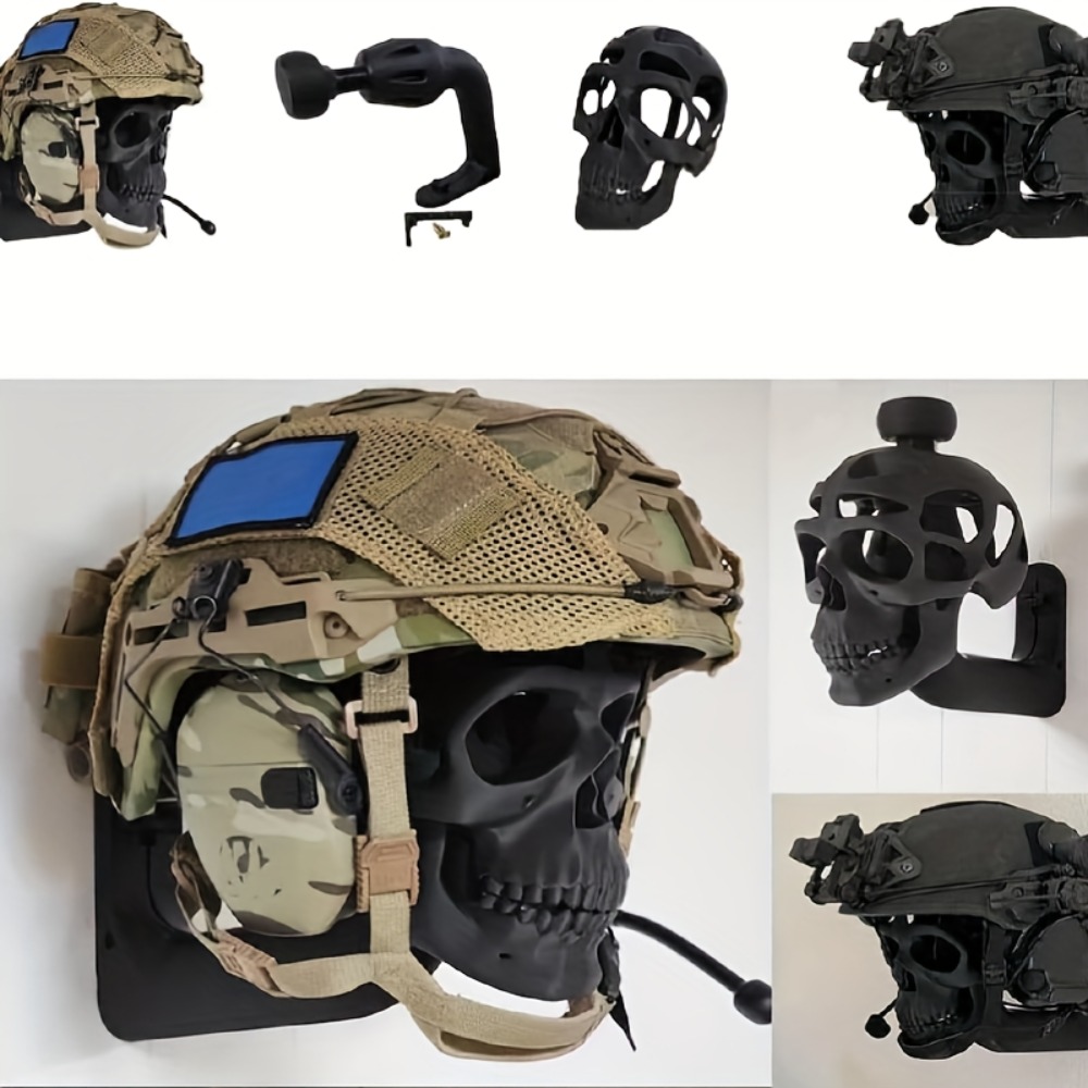 Motorcycle Gear Display Rack - Rak Pajangan Helm Tengkorak 3D yang