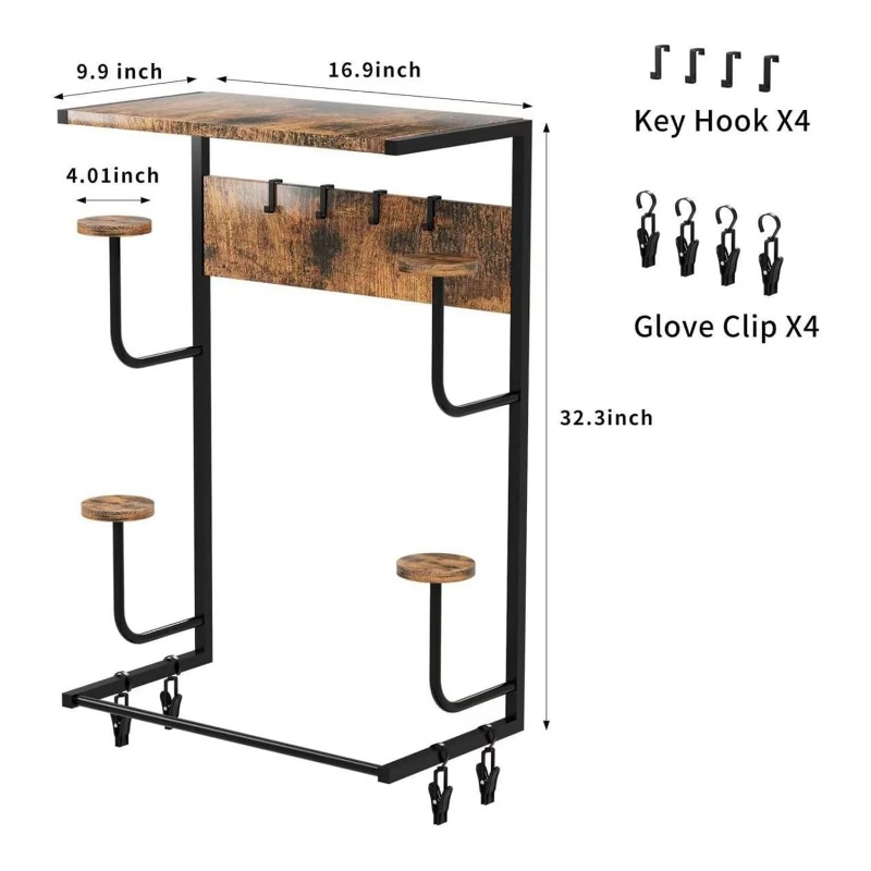 Motorcycle Gear Display Rack - Rak Penyimpanan Perlengkapan Motor dengan Gantungan
