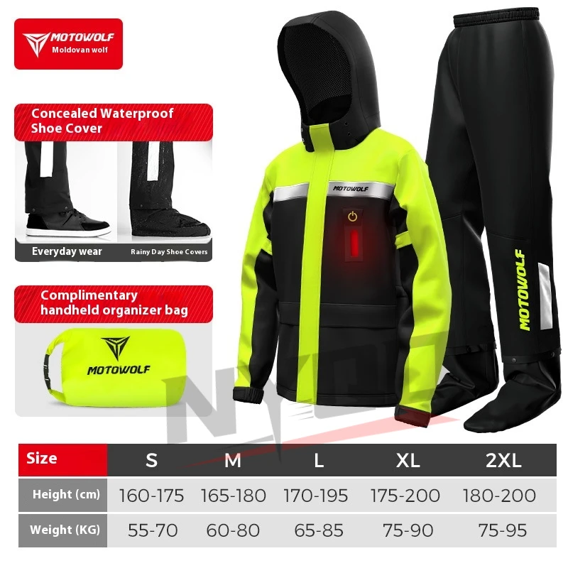 Motorcycle Rain Suit - Motowolik mantel hujan motor Pria Wanita,