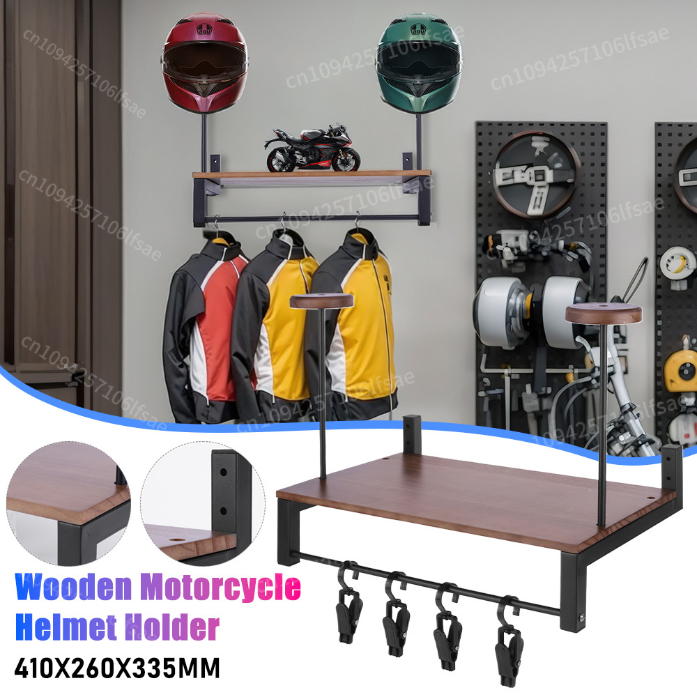 Rak Pajangan Kayu untuk Akseso - Motorcycle Gear Display Rack ulasan dan harga