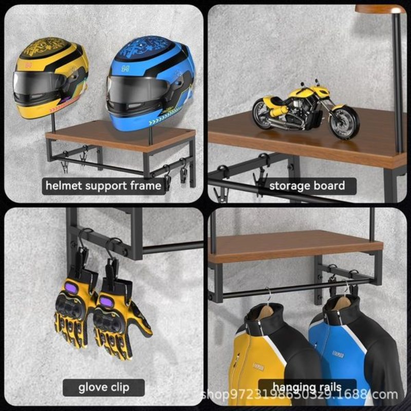 Rak Helm Kayu untuk Dinding, P - Motorcycle Gear Display Rack ulasan dan harga